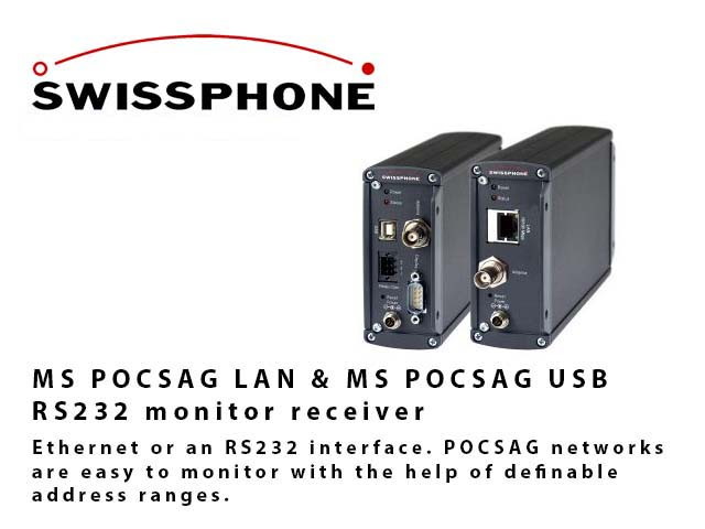 MS POCSAG LAN & USB RS232 monitor receiver